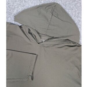 BYLT Premium Basics Mens XL Olive Green Mesh Long Sleeve Hoodie Activewear Shirt